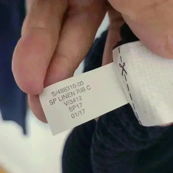 Banana Republic Italian Linen Sweater Navy Blue Size Large - Picture 6 of 7